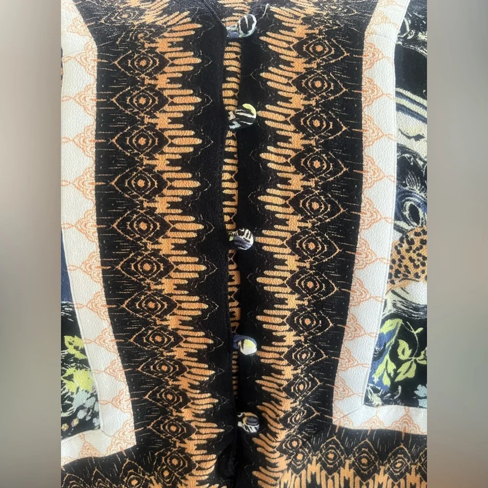 Free People Catch Me If You Can Boho Hippie Blouse Size Medium - Picture 11 of 12